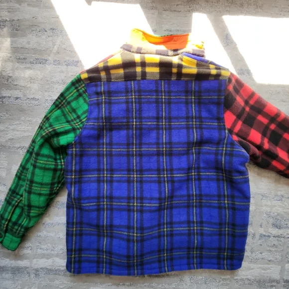 Colorful Plaid Patchwork Jacket - Picture 5 of 6